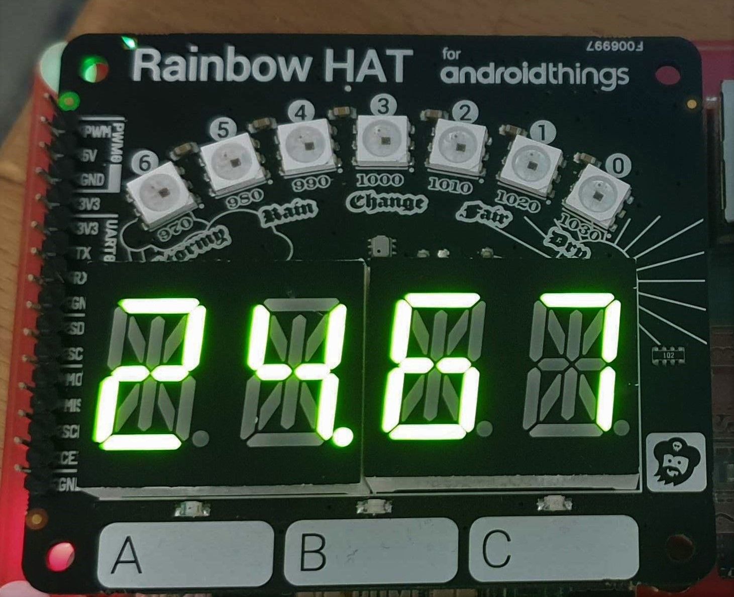Rainbow HAT 3 - Taking a Temperature Reading